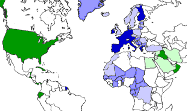 L'euro et de dollar dans le monde
