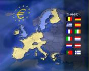 Les 12 états européens ayant l'euro comme monnaie
